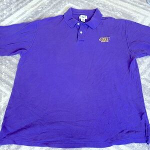JMU Polo Shirt Mens large Vintage James Madison Dukes Football made USA l collar